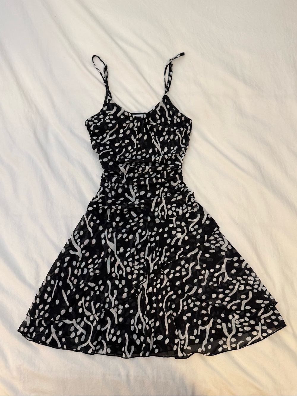 DVF Black & White Patterned Dress